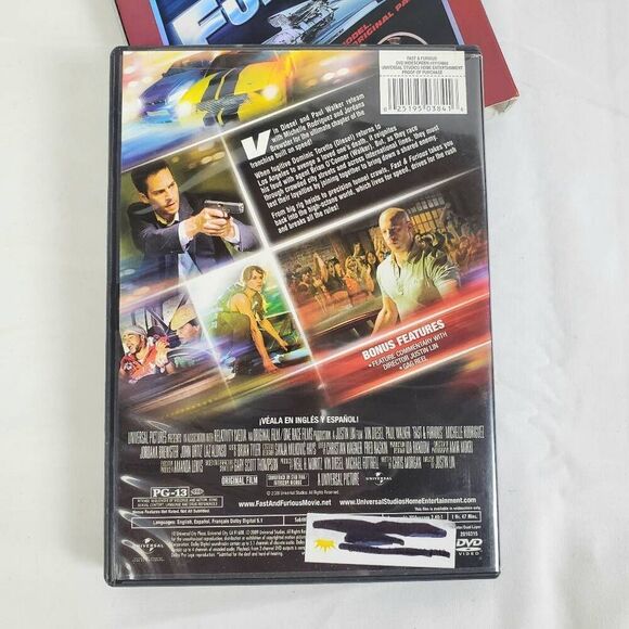 Fast & Furious DVD Vin Diesel Paul Walker Action Car Racing Movie - Picture 3 of 3